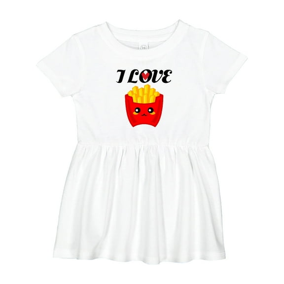 Inktastic Fry Lover I Love French Fries Girls Baby Dress