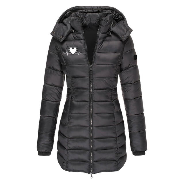 Fankiway Veste Décontractée à Manches Longues pour Femmes avec Capuche, Style Petit Imprimé Noir G