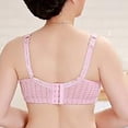 thumbnail image 6 of Gymayou Women Cotton Wireless Bra Breathable Print Wide Strap Bralette V Neck Comfort Full Coverage Everyday Bra White L, 6 of 8