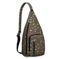thumbnail image 1 of Dessert Sling Backpack – Funny Doughnut & Candy Pattern Shoulder Bag, Lightweight Anti-Theft Pack for Commuters, 1 of 4