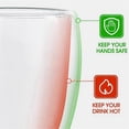 thumbnail image 3 of Tasse en Verre à Double Paroi 350ML Transparente Faite à la Main Résistante à la Chaleur Tasse à Thé MINI Tasse à Whisky Tasse à Café, 3 of 5