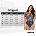 thumbnail image 5 of Kdxio Red And Blue Fire Lion for Women's Short-Sleeved Onesie Stylish Round Neck Pajamas Bodysuit Jumpsuit Nightwear-XX-Large, 5 of 7