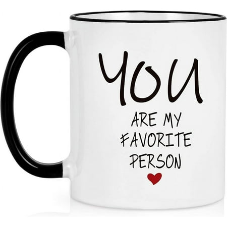 

Maustic You Are My Favorite Person Coffee Mug Valentines Day Anniversary for Him Her Wife Husband Boyfriend Girlfriend Birthday Christmas Ideas Coffee Mug for Girlfriend