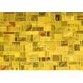 thumbnail image 1 of Ahgly Company Machine Washable Indoor Rectangle Patchwork Yellow Transitional Area Rugs, 3' x 5', 1 of 4