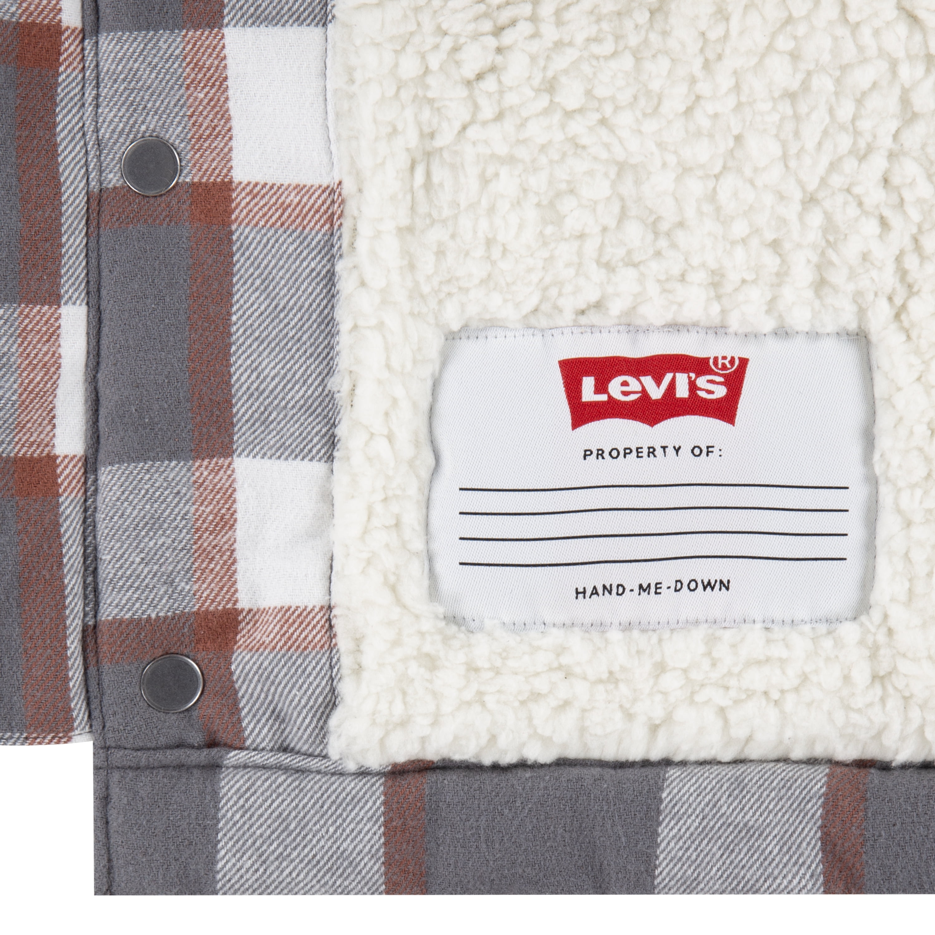 Levi's Boys Faux Shearling Lined Hooded Shacket, Sizes 8-20