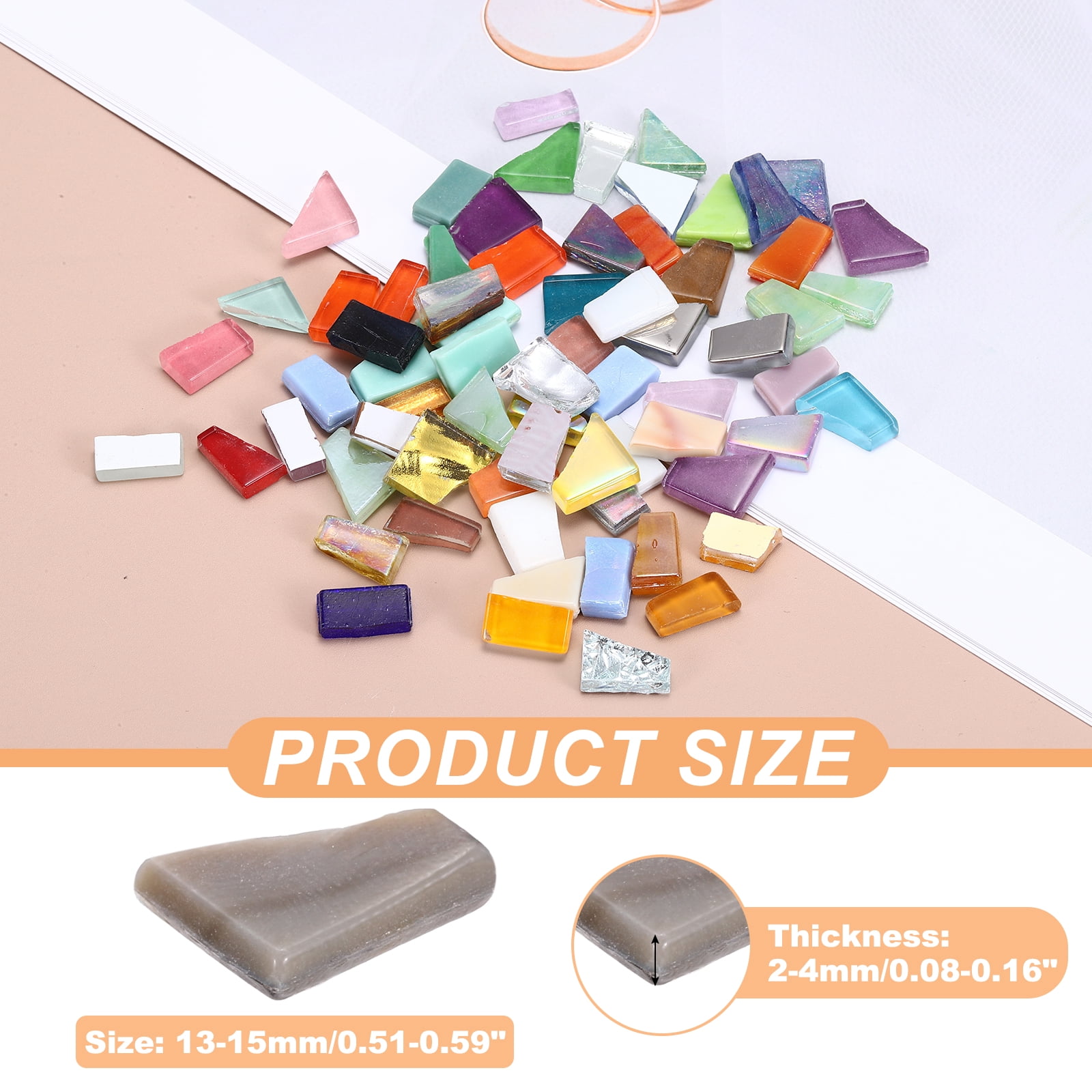 Uxcell Irregular Glass Mosaic Tiles, 500g/1.1LB Irregular Stained Glass Sheets Broken Mosaic Pieces Tiles Supplies Kit Bulk for DIY Art Craft Making Home Decor, White Gray Series