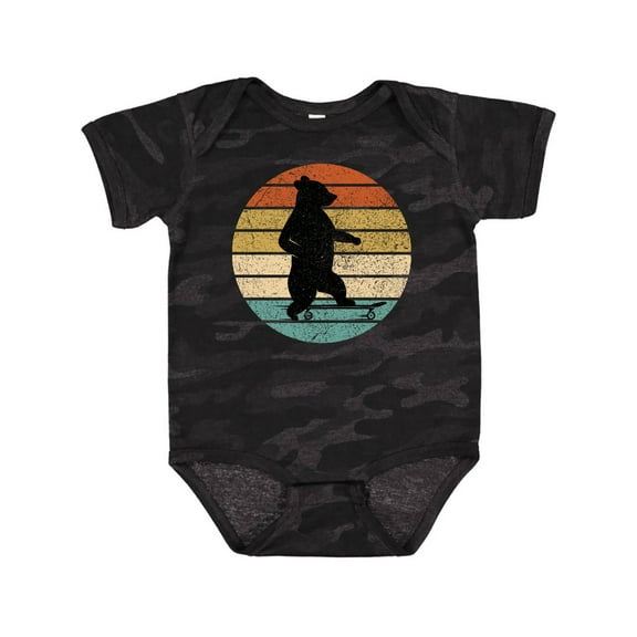 Inktastic Skateboard Bear Retro Sunset Boys or Girls Baby Bodysuit