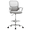 Gray-Fixed Handrail, variant on Lirago Ergonomic Mesh Office Chair with Adjustable Foot Ring and Fixed Handrail, Swivel Rolling Desk Chair for Home Office, Gray