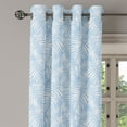 thumbnail image 2 of Ambesonne Leaves Grommet Curtain, Blue Aloha Leaf Botanical, 50"x84", Pale Sky Blue White, 2 of 5