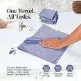 thumbnail image 3 of HEIRLOOM COMFORT Indigo Blue Honeycomb Kitchen Towels 3 Pack, 16x26 Inch, 100% Cotton, Quick Dry, Soft & Absorbent Dish Towels for Cleaning, Wiping, Kitchen Chores & Restaurant or Catering Use, 3 of 6