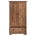 thumbnail image 4 of Pemberly Row Contemporary Wood Bedroom Armoire with Garment Rod in Vintage Oak, 4 of 17
