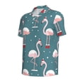 thumbnail image 3 of Daiia Flamingo Pattern Men’s Polo Shirts,Solid Deck Shirt,Classic Fit, Breathable Cotton Polo for Casual and Sport Wear-Medium, 3 of 9