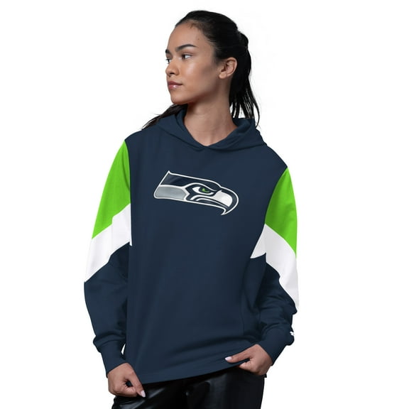 Women's Starter College Navy Seattle Seahawks Scrimmage Hoodie