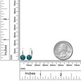 thumbnail image 3 of Gem Stone King 3.40 Ct Round London Blue Topaz 925 Sterling Silver Earrings, 3 of 3
