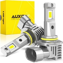 AUXITO 9006 HB4 LED Headlight Bulb, 800% Super Bright, 6500K White Wireless 9006 Low Beam Headlight Bulb with Fan, Pack of 2