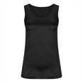 thumbnail image 5 of Quinlirra tank tops women pack clearance under $5 Women's Solid Sexy Sleeveless Round Neck Camisoles Hollow Out Tube Pleated Tops Tank Blouses, 5 of 5