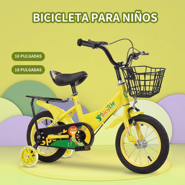 Bicicleta Infantil Rodada 16 con Ruedas Entrenadoras con Luz LED, ShowMe M07