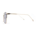 thumbnail image 3 of SA106 Womens 90s Metal Rim Large Rectangle Geeky Sunglasses Gold Grey, 3 of 4