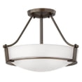 thumbnail image 1 of Hinkley 3220OB-WH Hathaway 16" White 3-Light Semi-Flush Mount Ceiling Light, 1 of 1