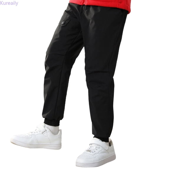 Kureaily Children's Hiking Trousers Water Proof Outdoor Trekking Trousers Elasticated Waist Thicken Jogging Bottoms For Kids Boys Girls 5-6 Years