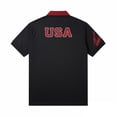thumbnail image 5 of Men's US 250th Anniversary 3D Print Polo Shirt with Dynamic Graphic Design and Flag Motif Featuring Short Sleeve Turn-Down Collar Black XXXL, 5 of 6
