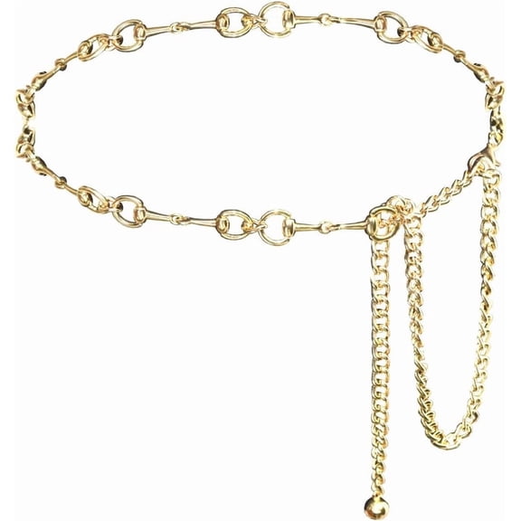 Chain Belt for Women, Adjustable Fashion Metal Link Belts for Jeans Dresses