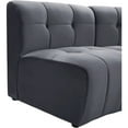 thumbnail image 6 of Meridian Furniture Limitless Gray Velvet Modular 10 Piece Sectional, 6 of 13