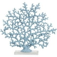thumbnail image 6 of 17" x 16" Blue Resin Coral Sculpture with Clear Resin Base, by DecMode, 6 of 7