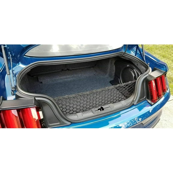 EACCESSORIES EA Trunk Organizer Cargo Net for Ford Mustang 2015-2022 – Envelope Style Cargo Net – Premium Mesh Car Trunk Organizer Vehicle Carrier Storage – Compatible Ford Mustang 2015-2022