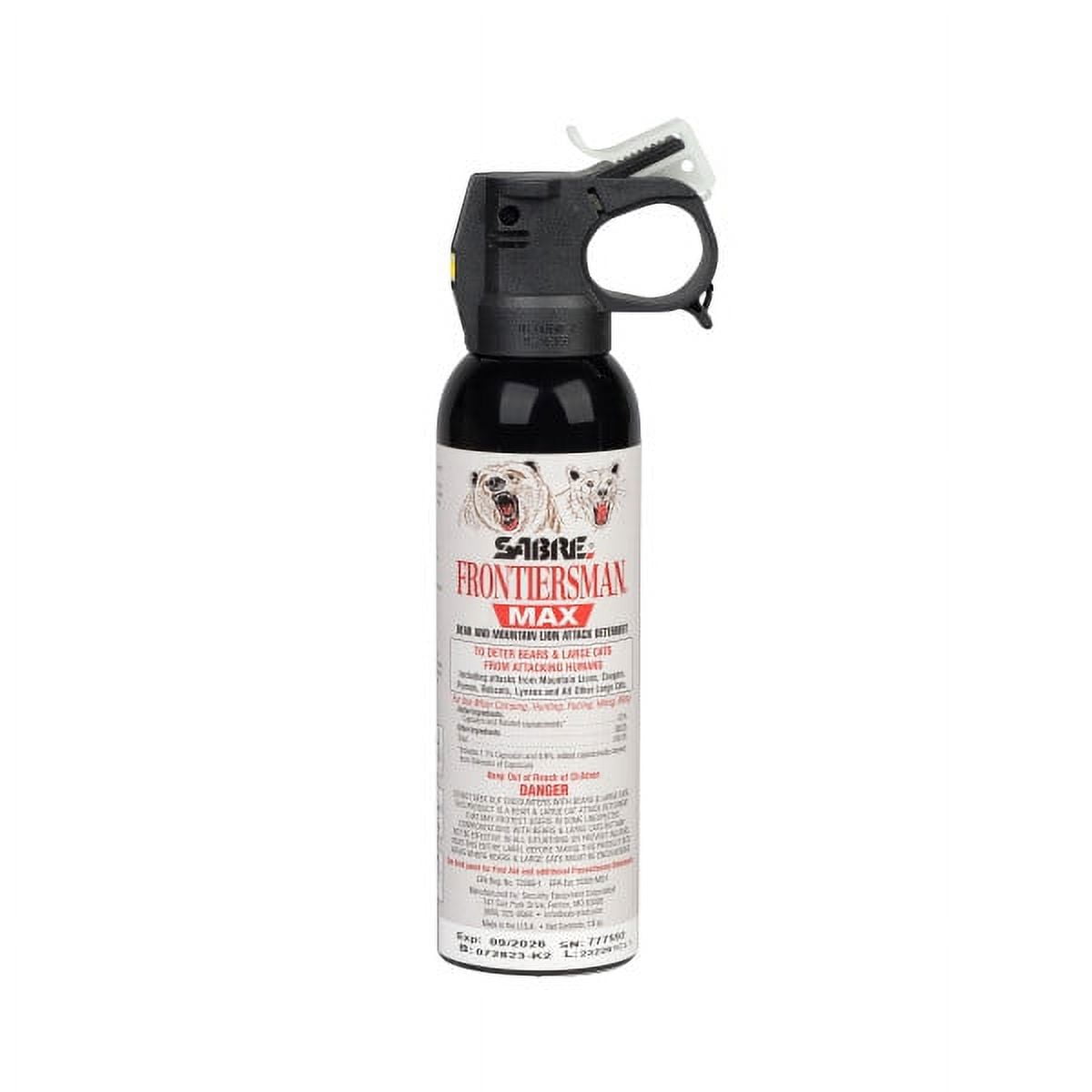 (2 pack) SABRE Frontiersman MAX Bear Spray and Mountain Lion Deterrent, 7.9 oz, 40 ft Range, Maximum Strength, Animal Pepper Sprays, 1 Ct