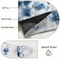 thumbnail image 6 of Navy Blue Floral 2'x6' Runner Rugs for Hallway Kitchen Bedside Non Slip Washable, Spring Flowers Butterflies Wooden Entryway Rug Runners with Rubber Backing, Long Carpet Runner for Laundry Room, 6 of 8