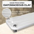 thumbnail image 3 of 2-Piece Water Absorbing Stone Tray Set – Fast-Dry Diatomite Soap Trays for Bathroom & Kitchen Sink, Silver Finish, 3 of 5