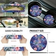 thumbnail image 5 of KUIFORTI Turtle Flower Car Seat Covers Full Set 15 Piece Car Seat Cover Steering Wheel Cover Seat belt Cover Pad Cup Coasters Car Trash Can Car Storage Box Rear View Mirror Cover Keychain, 5 of 5