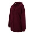 thumbnail image 4 of CAICJ98 Coat Rack Freestanding Women's Hooded Sweatshirts Casual Long Sleeve Oversized Hoodies Zip Up Jackets with Pockets ,L, 4 of 5