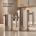 thumbnail image 4 of Living French Press Coffee Maker 20oz, Stainless Steel French Press Coffee, 4 Filter Heat Resistant Double Insulated, Rust-Free, Food Grade, Dishwasher Safe Coffee Pot, 4 of 8