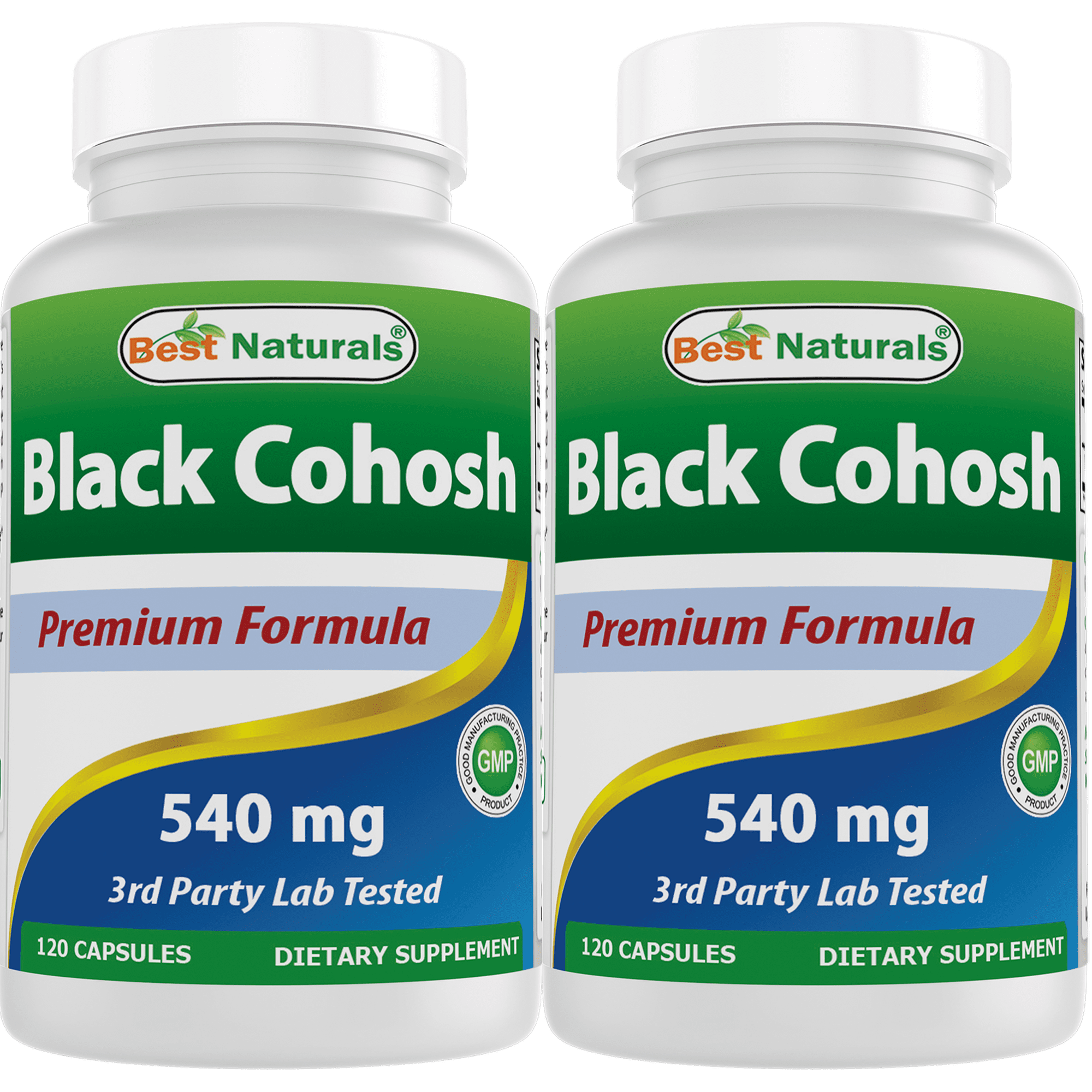 2 Pack Best Naturals Black Cohosh 540 mg 120 Capsules
