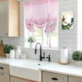 thumbnail image 5 of Pink Summer Coastal Balloon Curtains for Bedroom/Front Door/Bathroom, Modern Ocean Waves Starfish Shell Tie Up Curtains 63 Inch Length Light Filtering Kitchen Curtains Shades for Windows 46"x63", 5 of 8