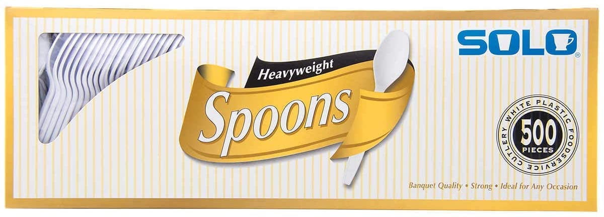 Solo White Heavyweight Spoons - 500 ct