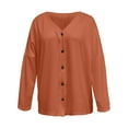thumbnail image 4 of AUNVITO Women's V-Neck Cardigan Button Front Solid Print Soft Textured Casual Lightweight Knit Wear, 4 of 4