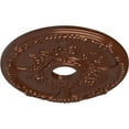 thumbnail image 3 of Ekena Millwork 18"OD x 3 1/2"ID x 1 3/8"P Antioch Ceiling Medallion (Fits Canopies up to 3 1/2"), Hand-Painted Copper Penny, 3 of 5