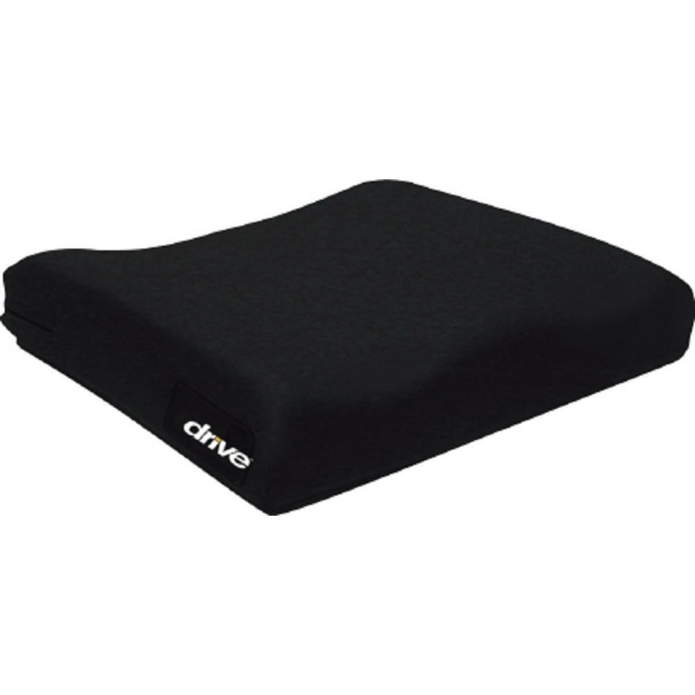 Drive Medical Contoured Seat Cushion 20 X 18 X 2 Inch Foam Black