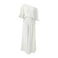 thumbnail image 6 of Idoravan 2 piece sets for women going out Fashion Women One Shoulder Short Sleeve And Long Pants Solid Casual 2PC Sets, 6 of 6