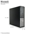 thumbnail image 4 of Restored Dell OptiPlex 3020 SFF Desktop, Intel Quad Core I54590 3.3 GHz, 12 GB DDR3, 1 TB HDD, DVDRW, WiFi, Bluetooth, Mouse&Keyboard, Windows 10 Pro 64 Bit (EN/FR/ES) (Refurbished), 4 of 7
