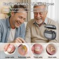 thumbnail image 3 of Aorsher 3 in 1 Electric Nail Clippers with LED Light, Automatic Nail Trimmer for Seniors, USB Rechargeable Polishing Clipper for Limited Mobility People, Pink, 3 of 9