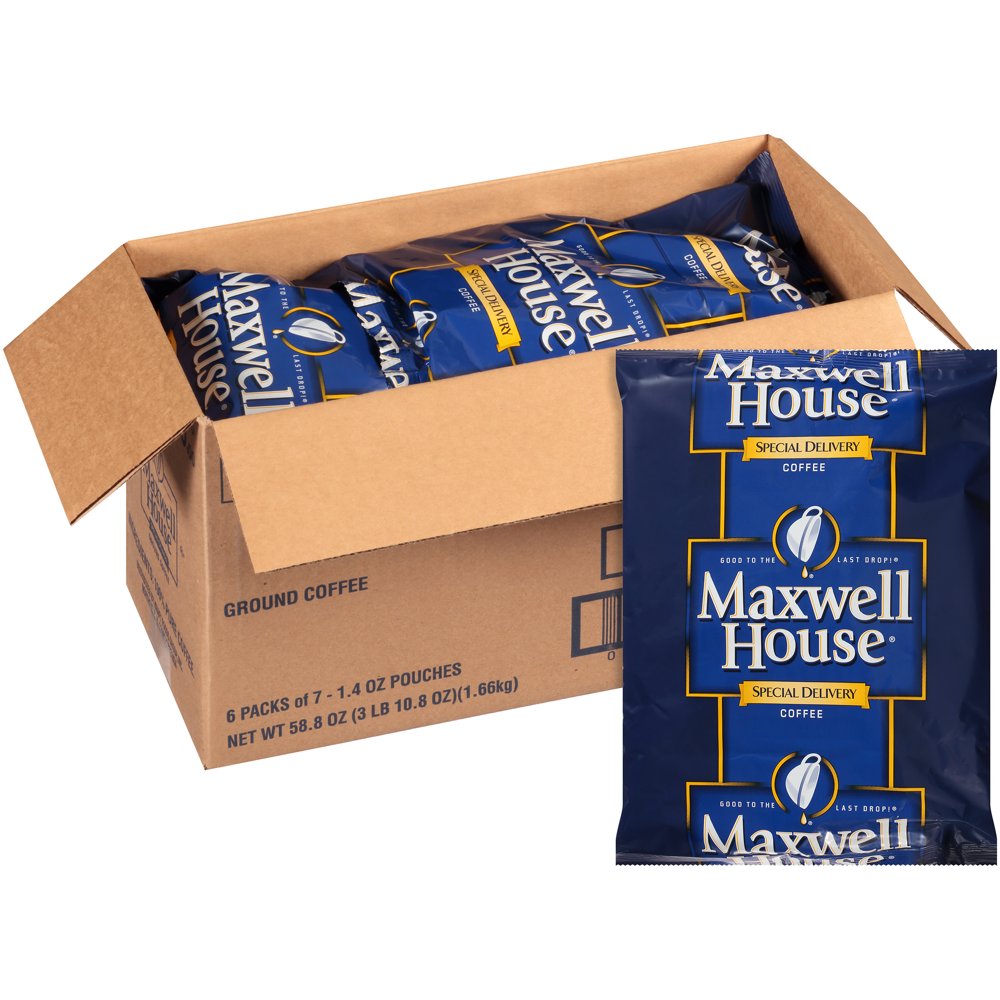 Maxwell House Special Delivery Ground Coffee, 42 ct Casepack, 1.4 oz