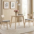 thumbnail image 4 of Gymax 2PCS Dining Chair Fabric Upholstered Kitchen Armless Chairs w/Rubber Wood Legs, 4 of 7