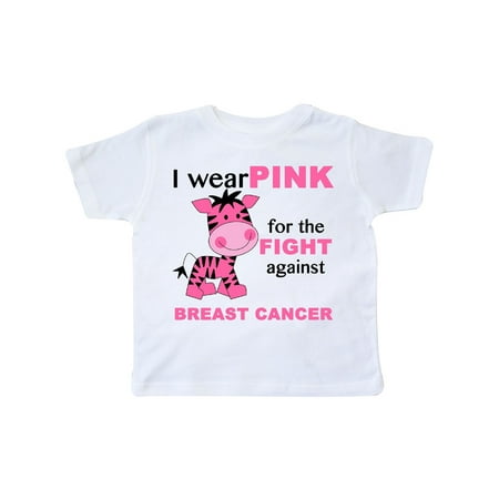

Inktastic I wear PINK for the fight against Breast Cancer Gift Toddler Boy or Toddler Girl T-Shirt