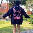 thumbnail image 3 of Sanrio Hello Kitty Hooded Sweater Anime Fashion Embroidery Cardigan Zipper Top Cotton Korean Loose Couple Coat Winter Y2K Girls, 3 of 4