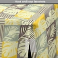 thumbnail image 4 of Exotic Dog Crate Cover, Natural Theme Botanical Illustration Tropical Palm Leaves and Striped Squares, Easy to Use Pet Kennel Cover for Medium Large Dogs, 35" x 23" x 27", Multicolor, by Ambesonne, 4 of 6