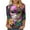 Multicolor#287, variant on YOIAVAIOY Girl Mardi Gras T Shirt 3/4 Sleeve Bling Glitter Carnival Outfits Trendy Spring Sequin Print Crewneck Tunic Tops Multicolor M